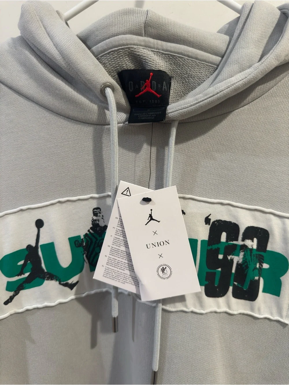 Jordan x UNION x Bephies Beauty Supply Fleece Hoodie FD4244-097 NWT Size Large